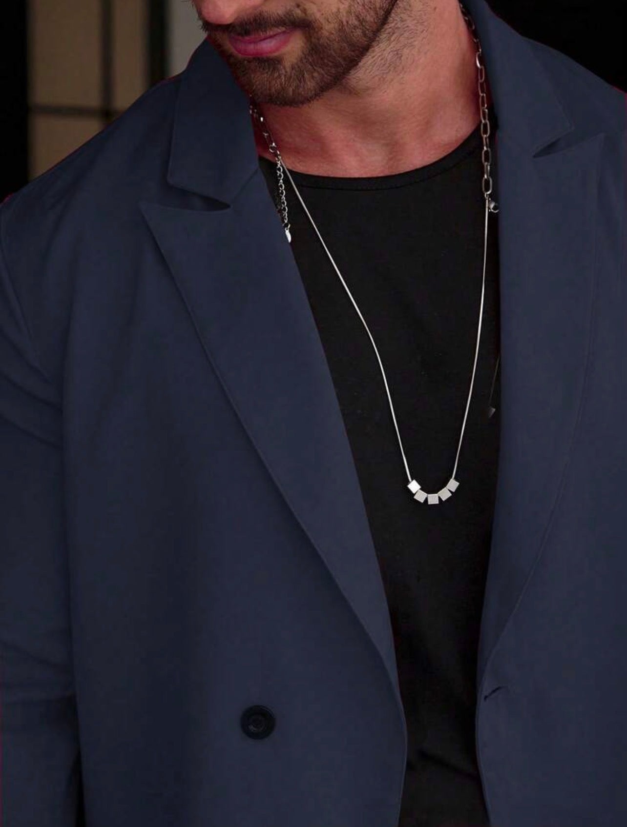 Men’s Single-Breasted Blazer & Pocket Detail Suit Pants Two-Piece Formal Set
