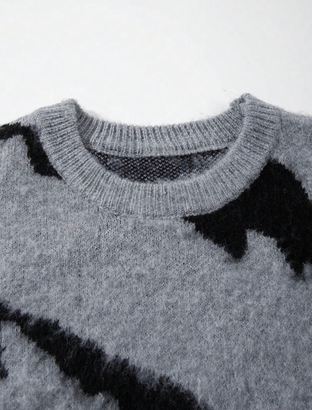 Men’s Retro Striped Pullover Sweater – Casual Loose Fit Streetwear Top