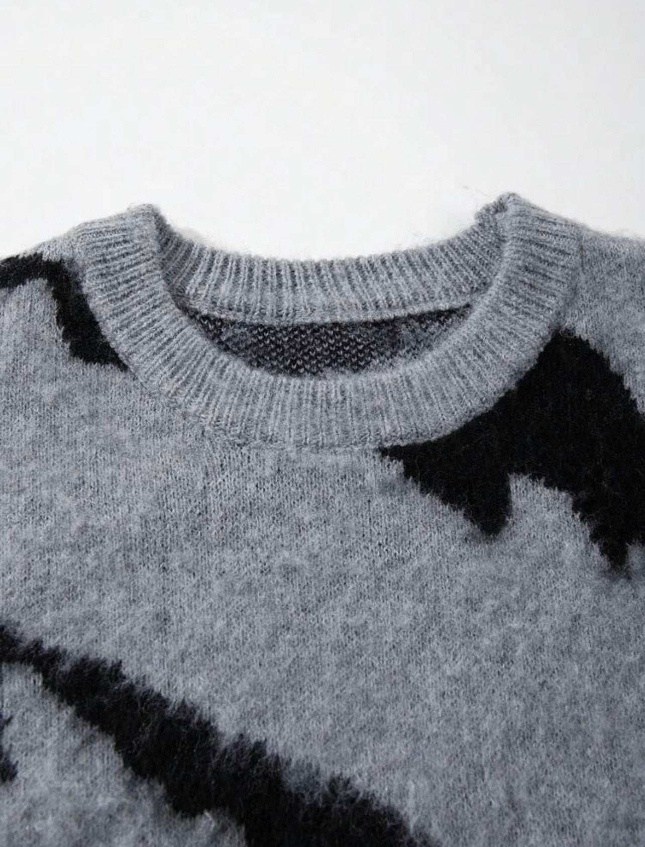 Men’s Retro Striped Pullover Sweater – Casual Loose Fit Streetwear Top