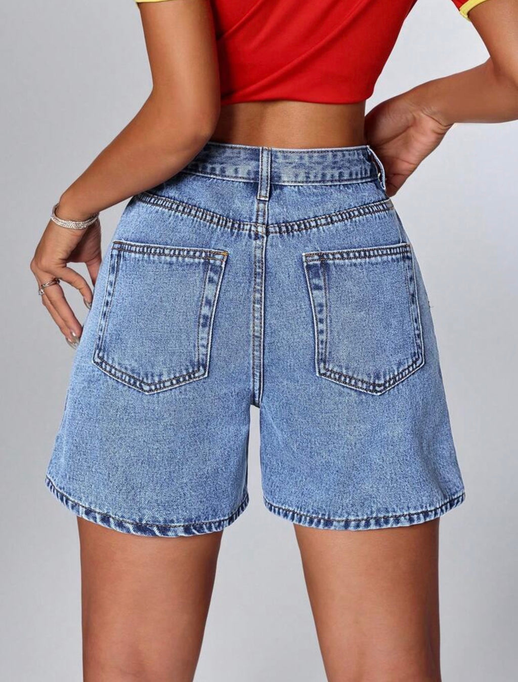 Women’s Casual Washed Loose Denim Shorts – Cotton Street Style Summer Wear