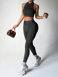 Corrected version:

Women’s Workout Set with Racerback Sports Bra & 3/4 Leggings