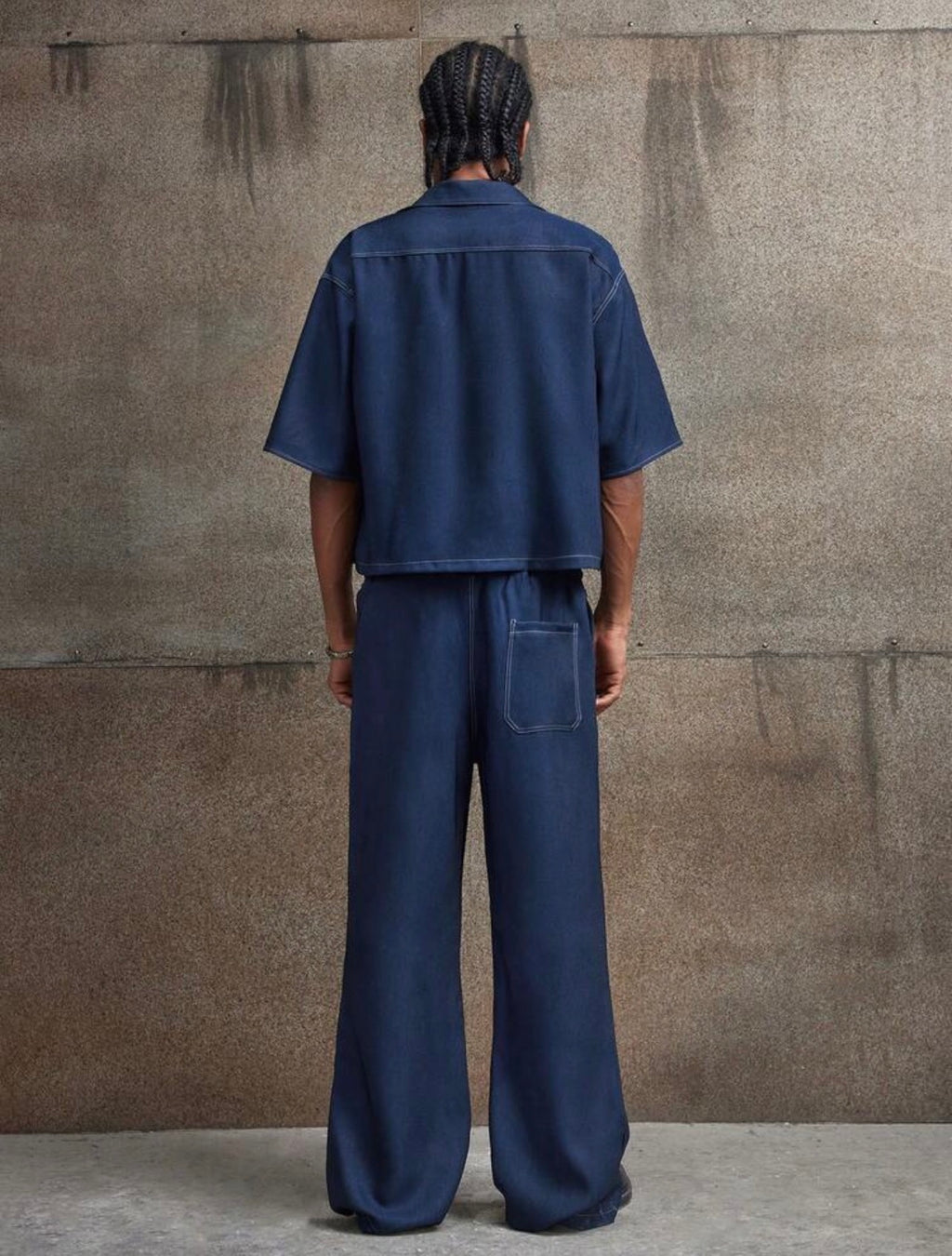 Men’s Graphic Print Button-Front Short Sleeve Shirt & Pants Two-Piece Co-Ord Set – Casual Outfit