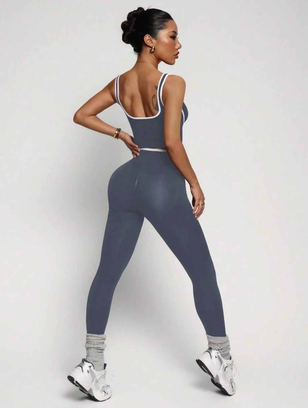 Women’s Seamless Colorblock Sports Set, Two-Piece Yoga & Workout Activewear