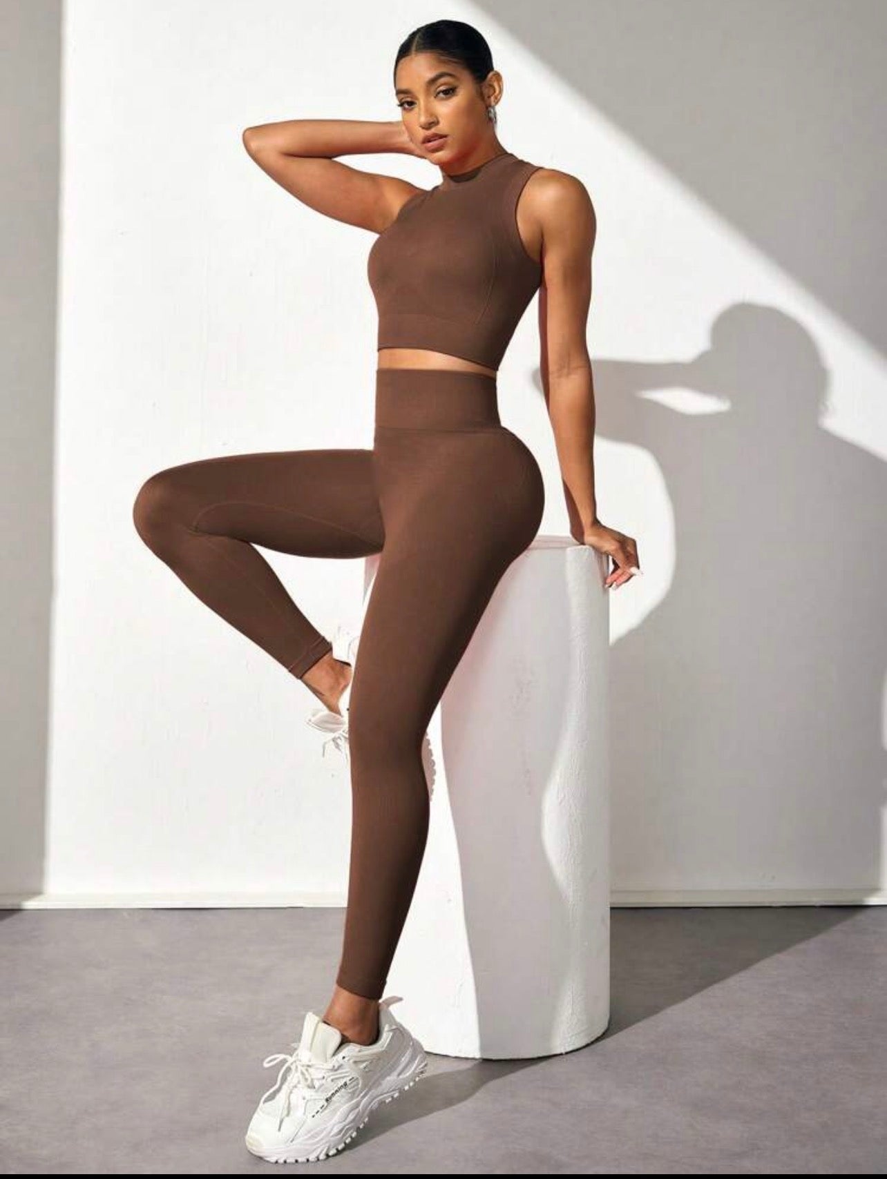 Women’s Crew Neck Top & Long Pants Workout and Fitness Set