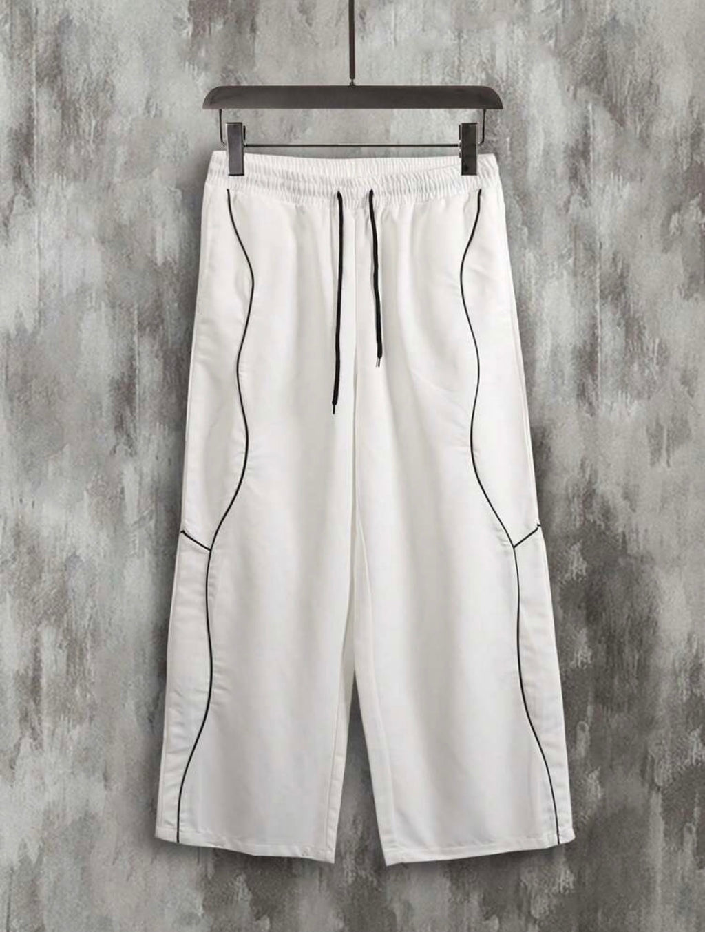 Men’s Contrast Trim Casual Pants – Versatile Fall Trousers