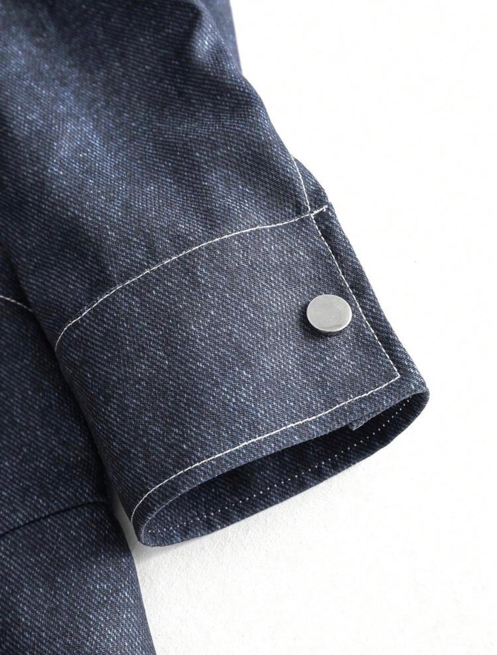 Men’s Denim Collar Long Sleeve Shirt & Pants Two-Piece Streetwear Set