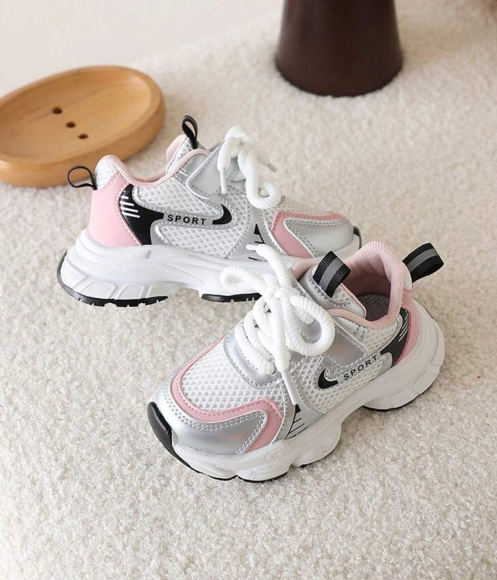 Kids’ Breathable Mesh Chunky Sneakers for Girls’ Summer Comfort