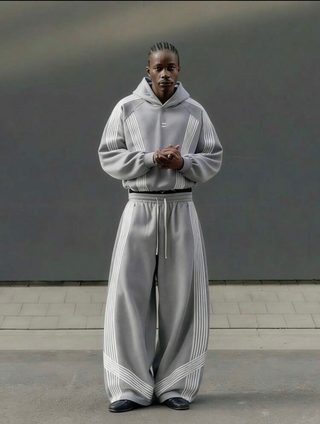 Men’s Striped Loose Fit Trousers – Sporty Streetwear Pants