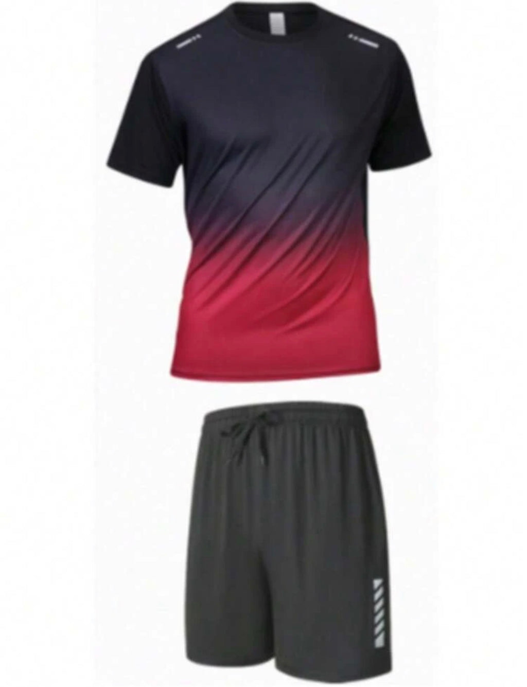 Men’s Quick-Dry Short Sleeve T-Shirt & Shorts Fitness Training 2-Piece Sports Set