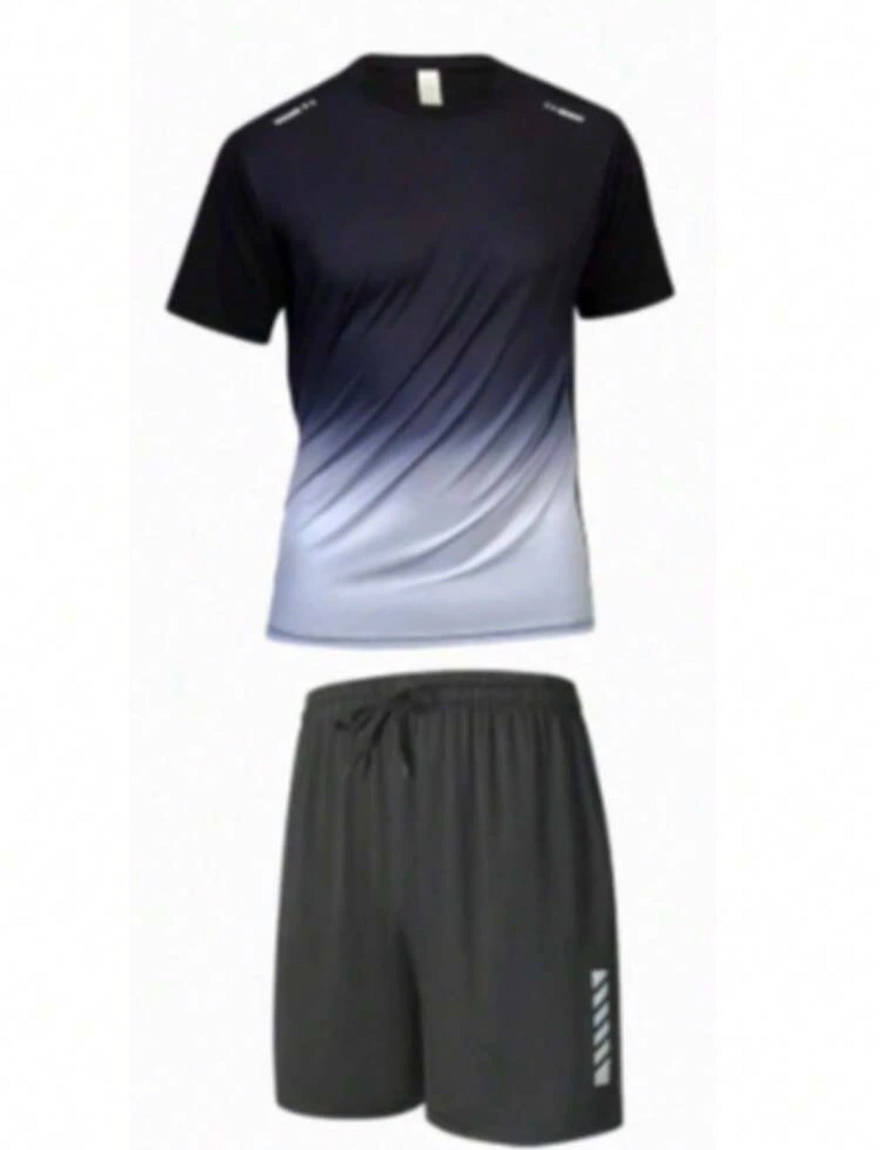 Men’s Quick-Dry Short Sleeve T-Shirt & Shorts Fitness Training 2-Piece Sports Set