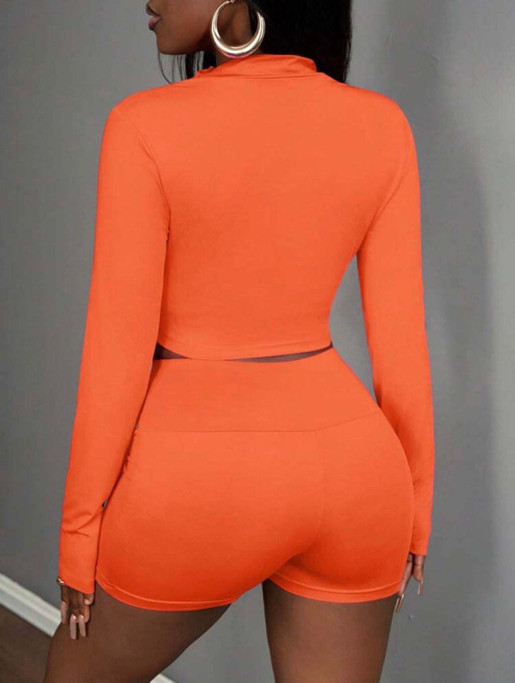 Women’s 3-Piece Sporty Summer Set with Half-Zip Jacket, Sleeveless Crop Top & Shorts