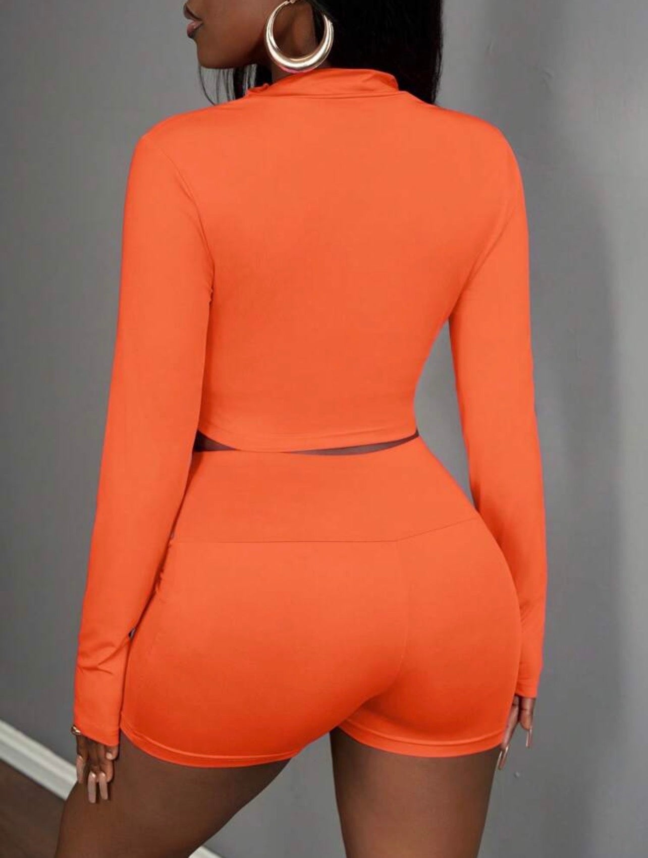 Women’s 3-Piece Sporty Summer Set with Half-Zip Jacket, Sleeveless Crop Top & Shorts