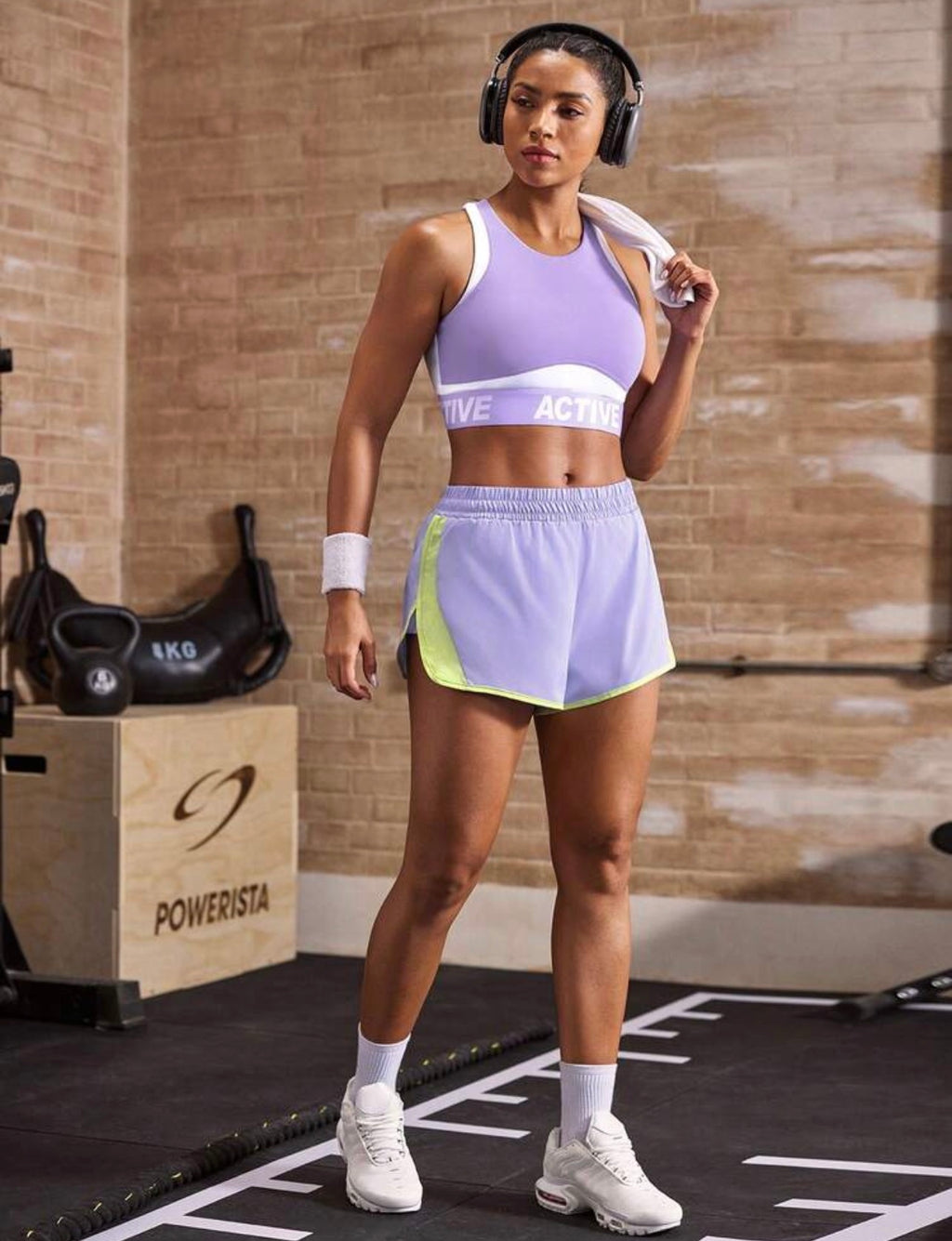 Women’s Letter Print Breathable Sports Bra & Activewear Set for Fitness and Training