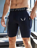 Men’s Graphic Compression Sports Shorts with Breathable 4-Way Stretch Performance Fit