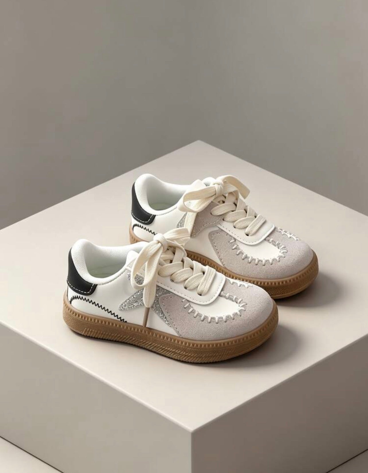 Kids’ Retro Lace-Up Sports Sneakers with Non-Slip Sole for Everyday Wear