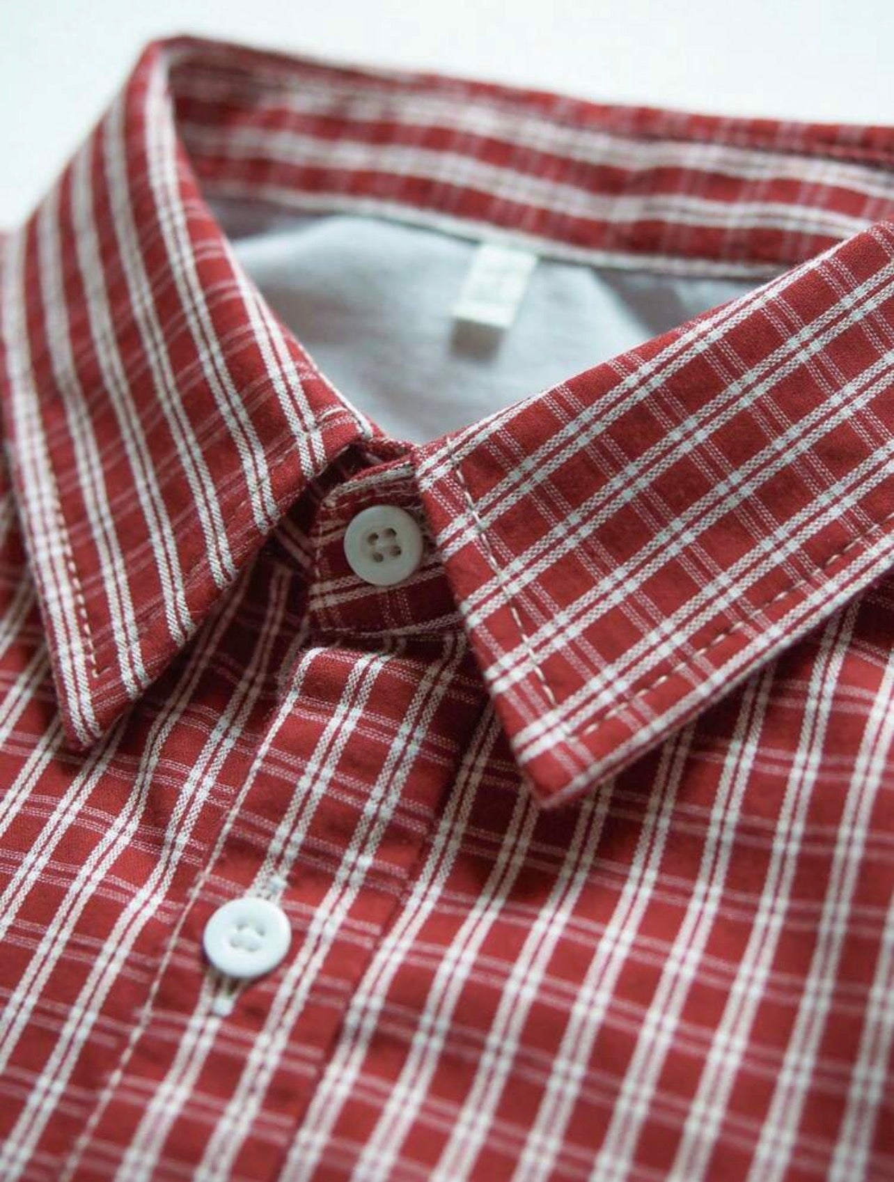 Men’s Loose Fit Plaid Shirt – Retro Checkered Short Sleeve Top