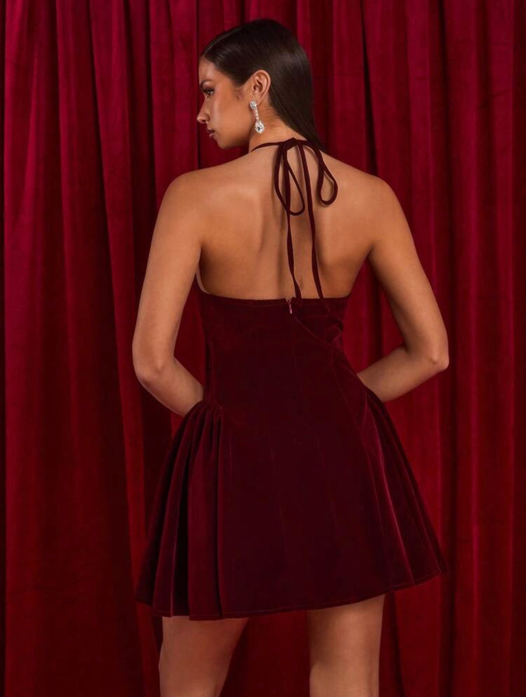 Elegant French Style Sleeveless Ruched Mini Dress – Tea Party & Occasion Wear