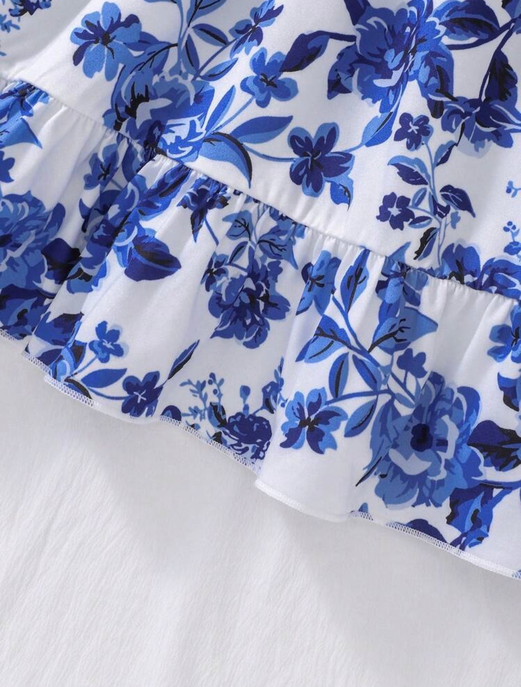 Toddler Girls Floral Waist Tie Back Bow A-Line Midi Dress for Summer Vacation.