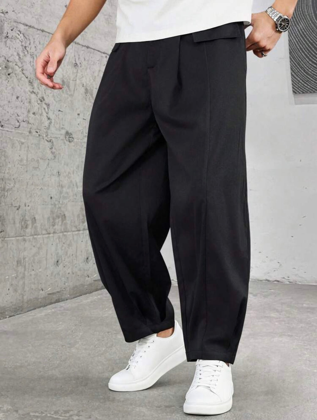 Men’s Loose Fit Lantern Pants – Casual Baggy Streetwear Trousers
