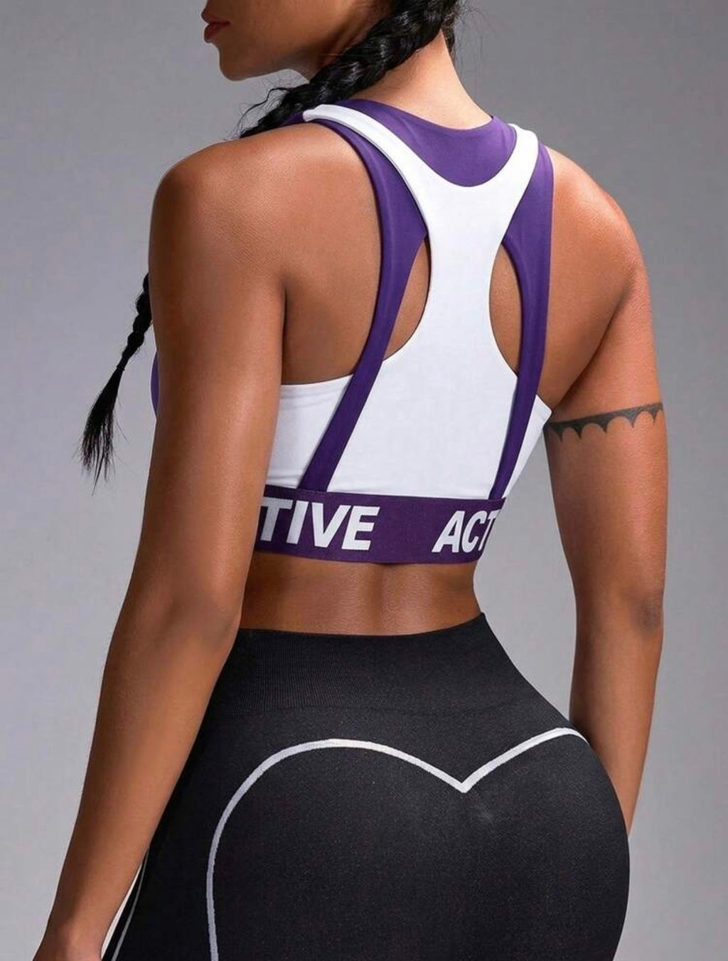 Women’s Letter Print Breathable Sports Bra & Activewear Set for Fitness and Training