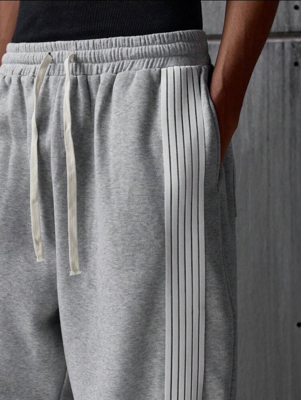 Men’s Striped Loose Fit Trousers – Sporty Streetwear Pants