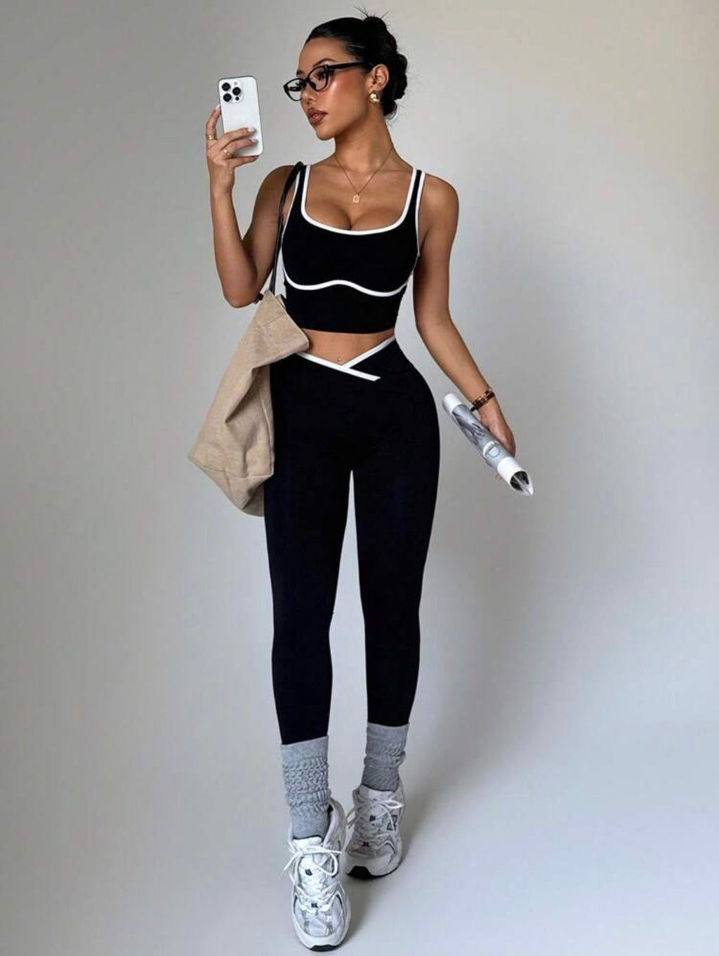 Women’s Seamless Colorblock Sports Set, Two-Piece Yoga & Workout Activewear