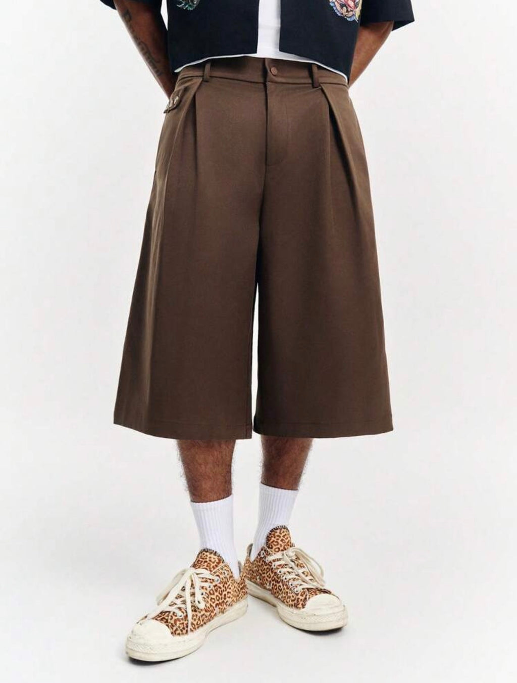 Men’s Solid Color Wide Leg Drawstring Pants – Loose Fit Casual Trousers