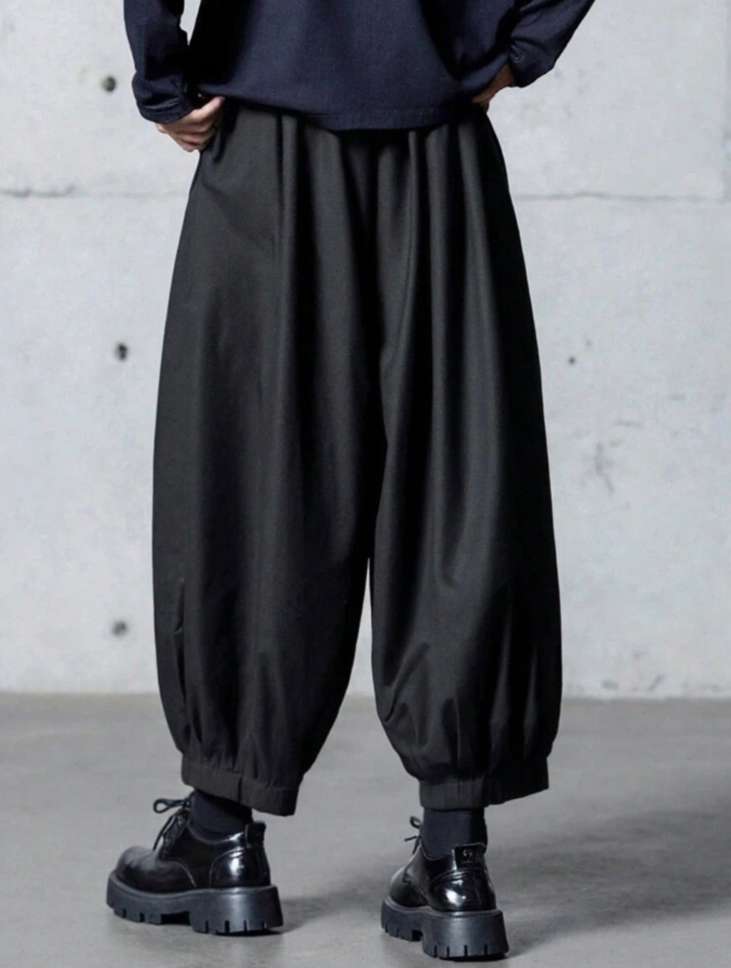 Men’s Wide Leg Baggy Cropped Lantern Pants – Casual Streetwear Trousers