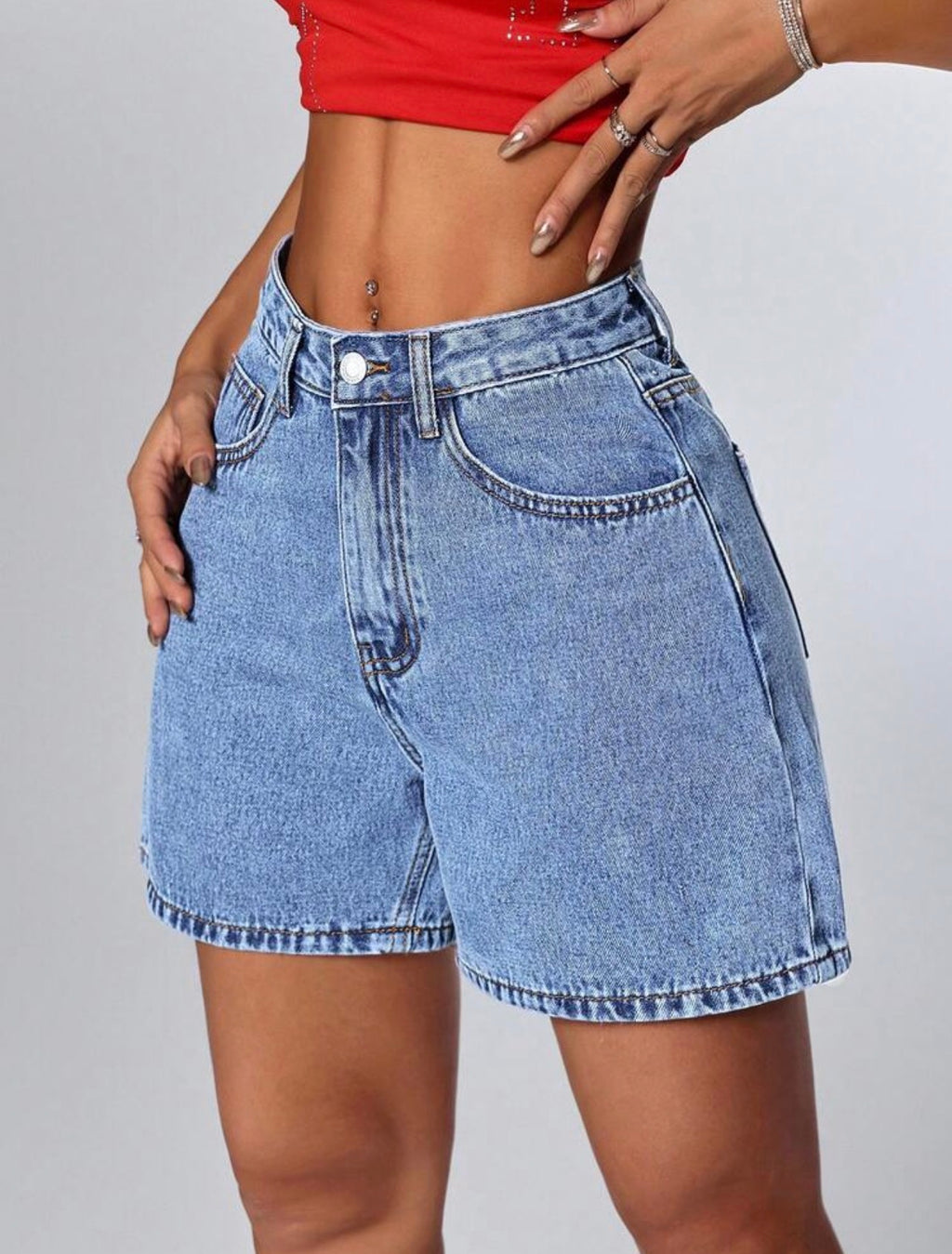 Women’s Casual Washed Loose Denim Shorts – Cotton Street Style Summer Wear