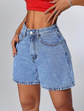 Women’s Casual Washed Loose Denim Shorts – Cotton Street Style Summer Wear