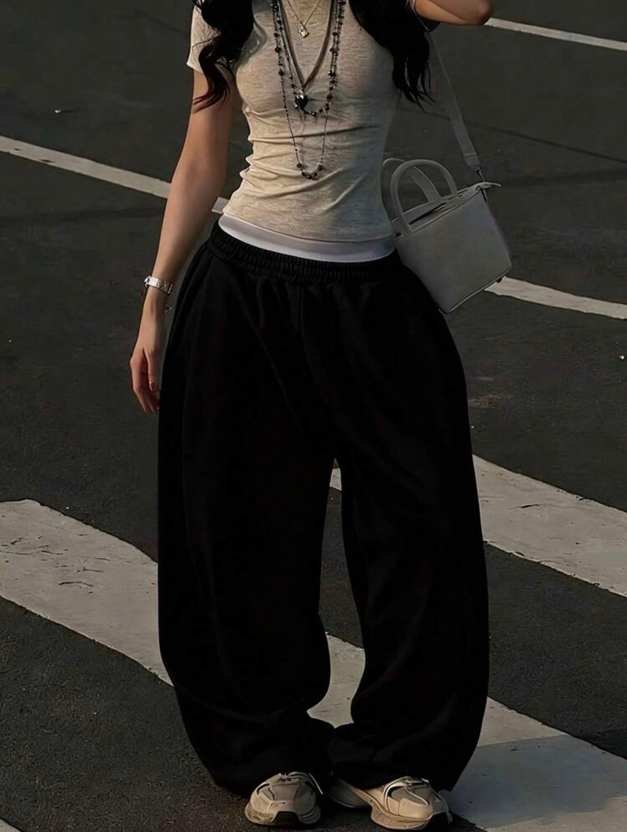 Women’s Loose Fit Elastic Waist Casual Street Sweatpants – Everyday Joggers