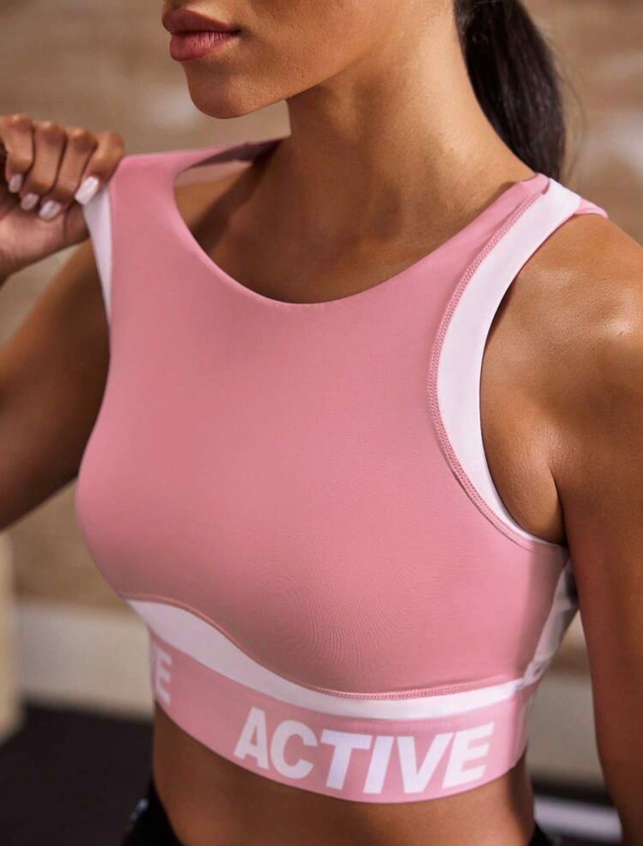 Women’s Letter Print Breathable Sports Bra & Activewear Set for Fitness and Training