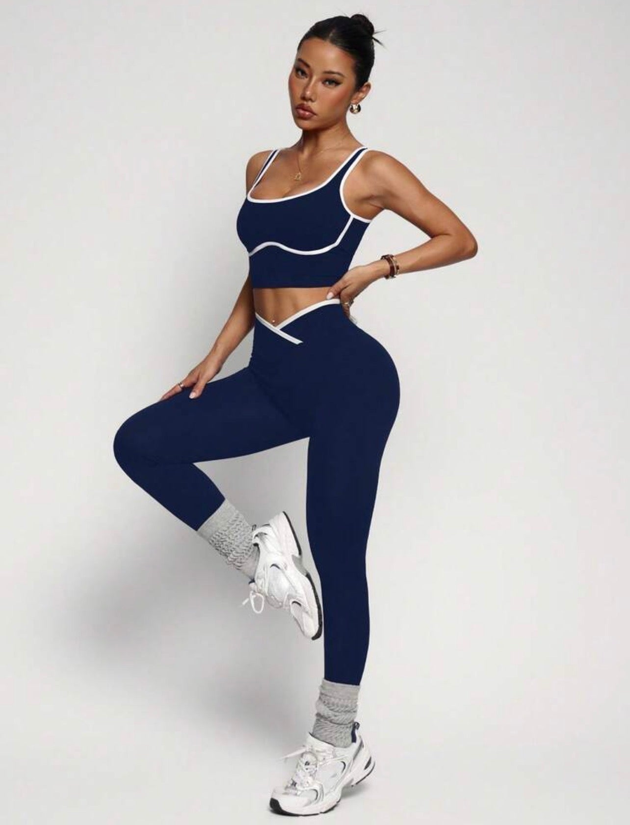 Women’s Seamless Colorblock Sports Set, Two-Piece Yoga & Workout Activewear