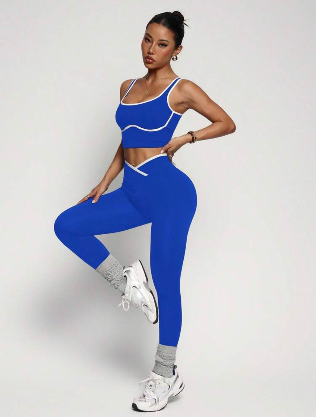 Women’s Seamless Colorblock Sports Set, Two-Piece Yoga & Workout Activewear