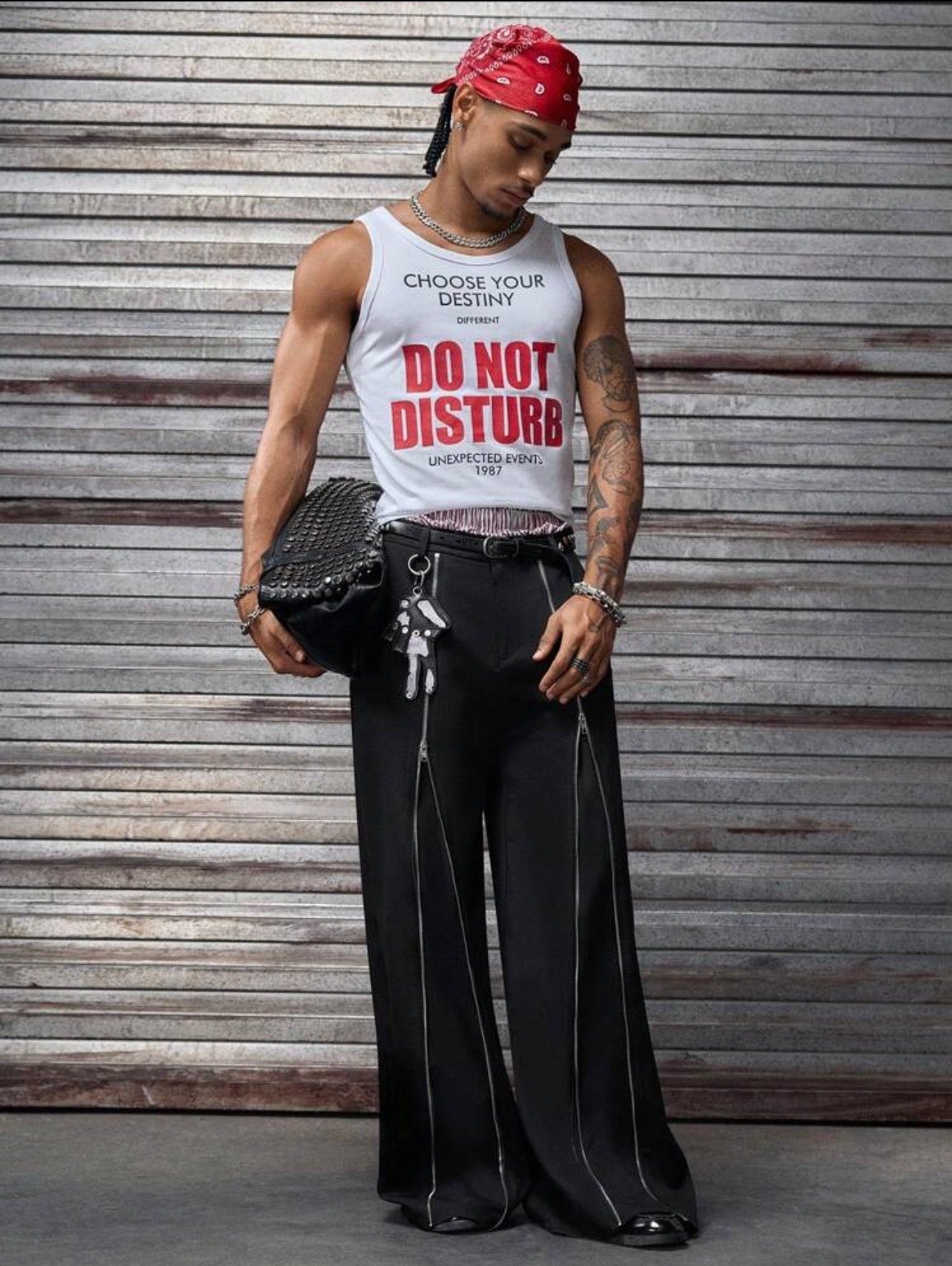 Men’s Zip Decor Loose Wide-Leg Pants – Casual Street Fashion Trousers