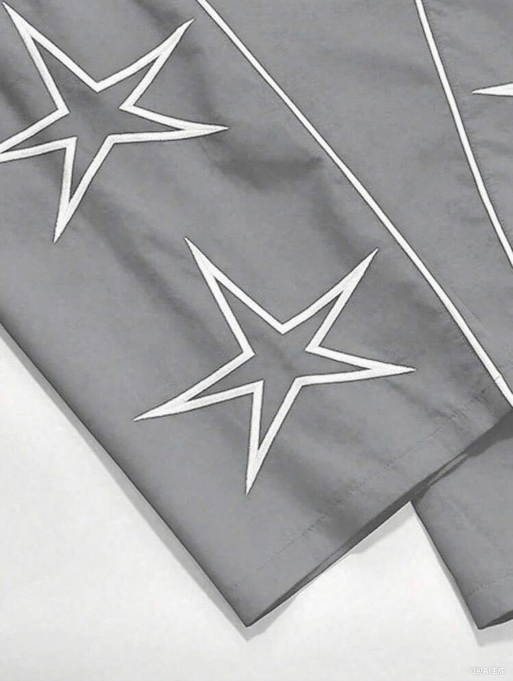 Men’s Straight-Leg Loose Fit Sweatpants with Star & Letter Print – Casual Streetwear Style for Fall