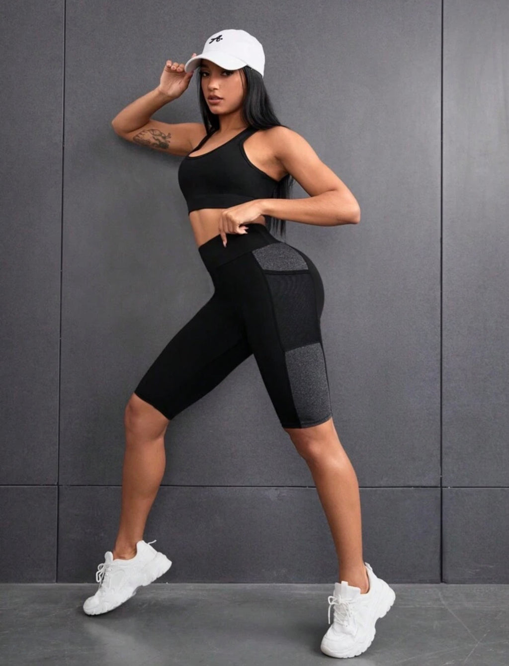 Women’s High Waist Sports Shorts with Side Phone Pocket for Running & Workout