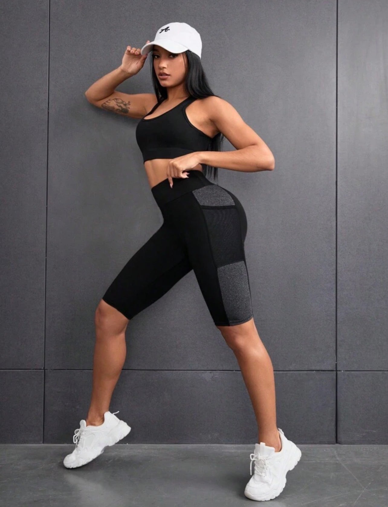 Women’s High Waist Sports Shorts with Side Phone Pocket for Running & Workout