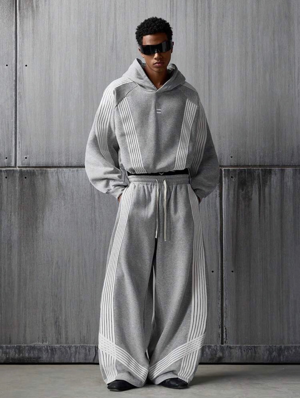 Men’s Striped Loose Fit Trousers – Sporty Streetwear Pants