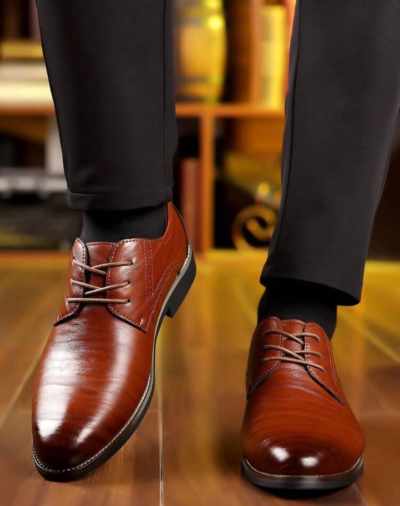 Men’s Pointed Toe Slip-On Business Casual Dress Shoes with Comfortable Low-Top Design