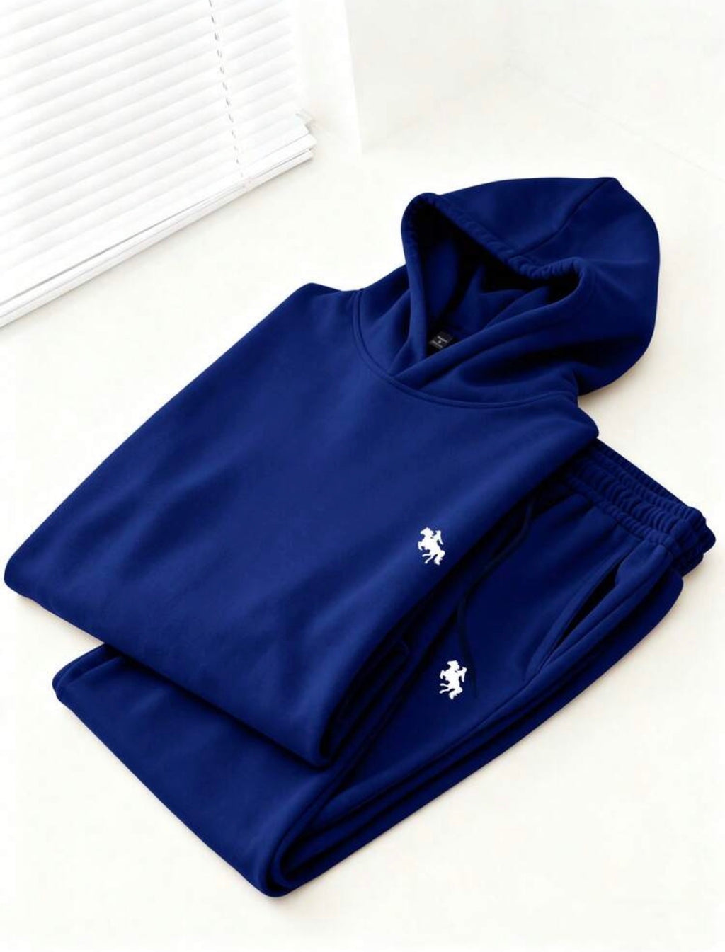 Men’s Horse Logo Hoodie & Sweatpants Two-Piece Sportswear Set – Casual Autumn Outfit