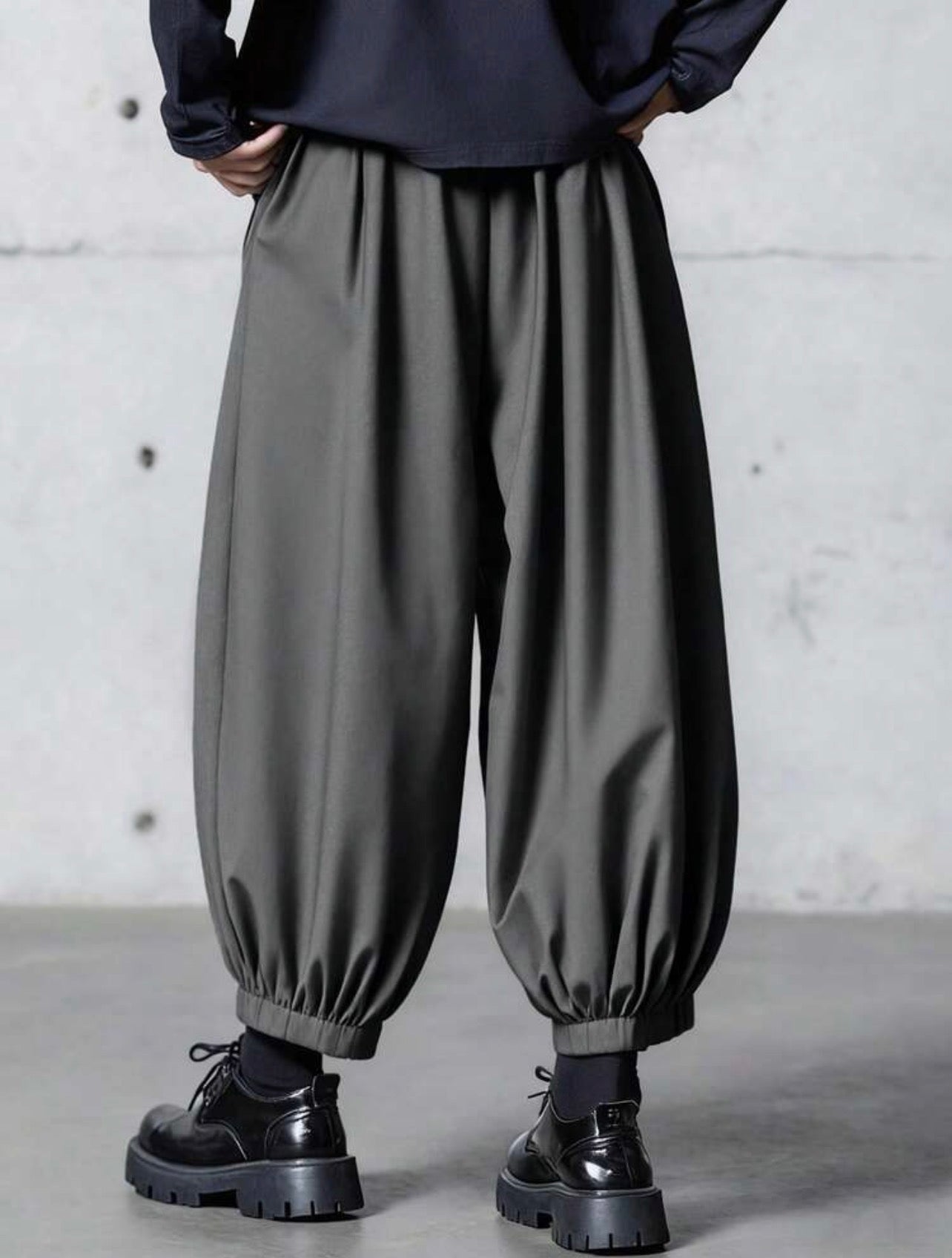 Men’s Wide Leg Baggy Cropped Lantern Pants – Casual Streetwear Trousers
