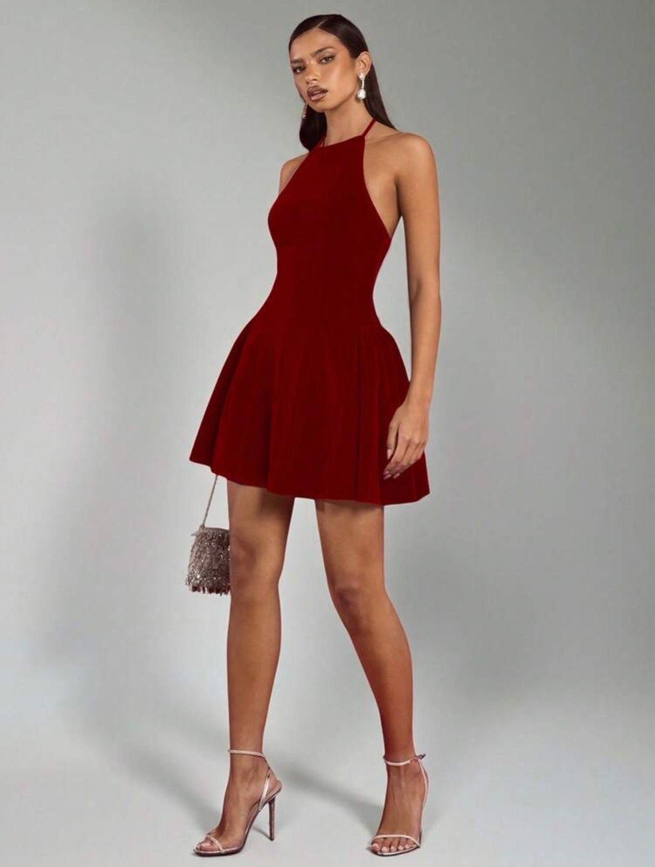 Elegant French Style Sleeveless Ruched Mini Dress – Tea Party & Occasion Wear