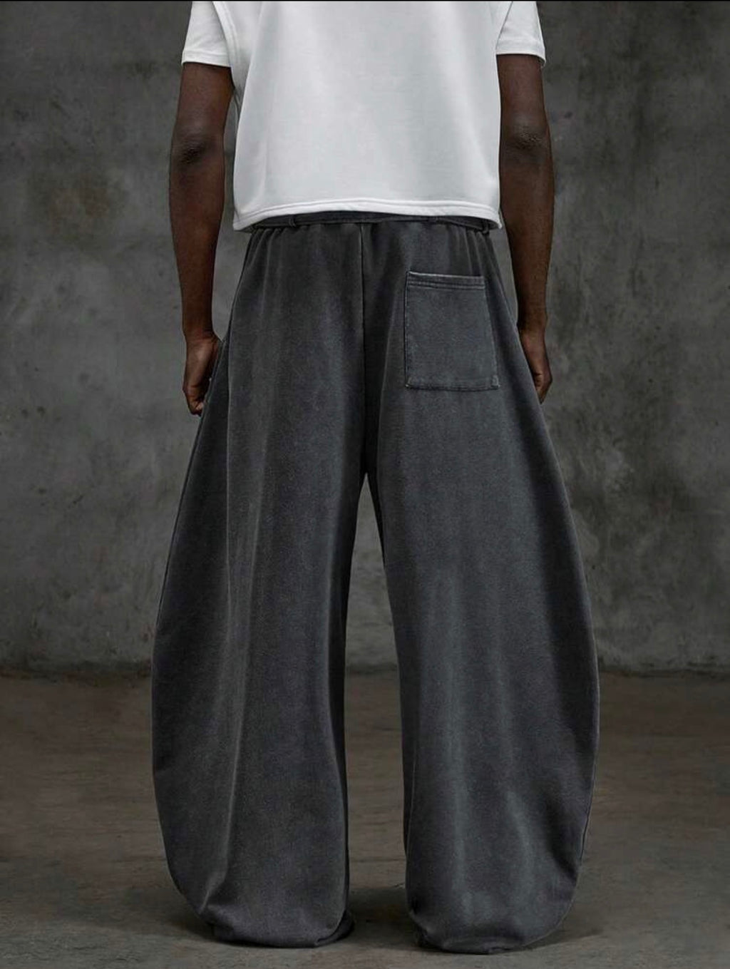Men’s Washed Graphic Print Loose Sweatpants – Casual Streetwear Joggers