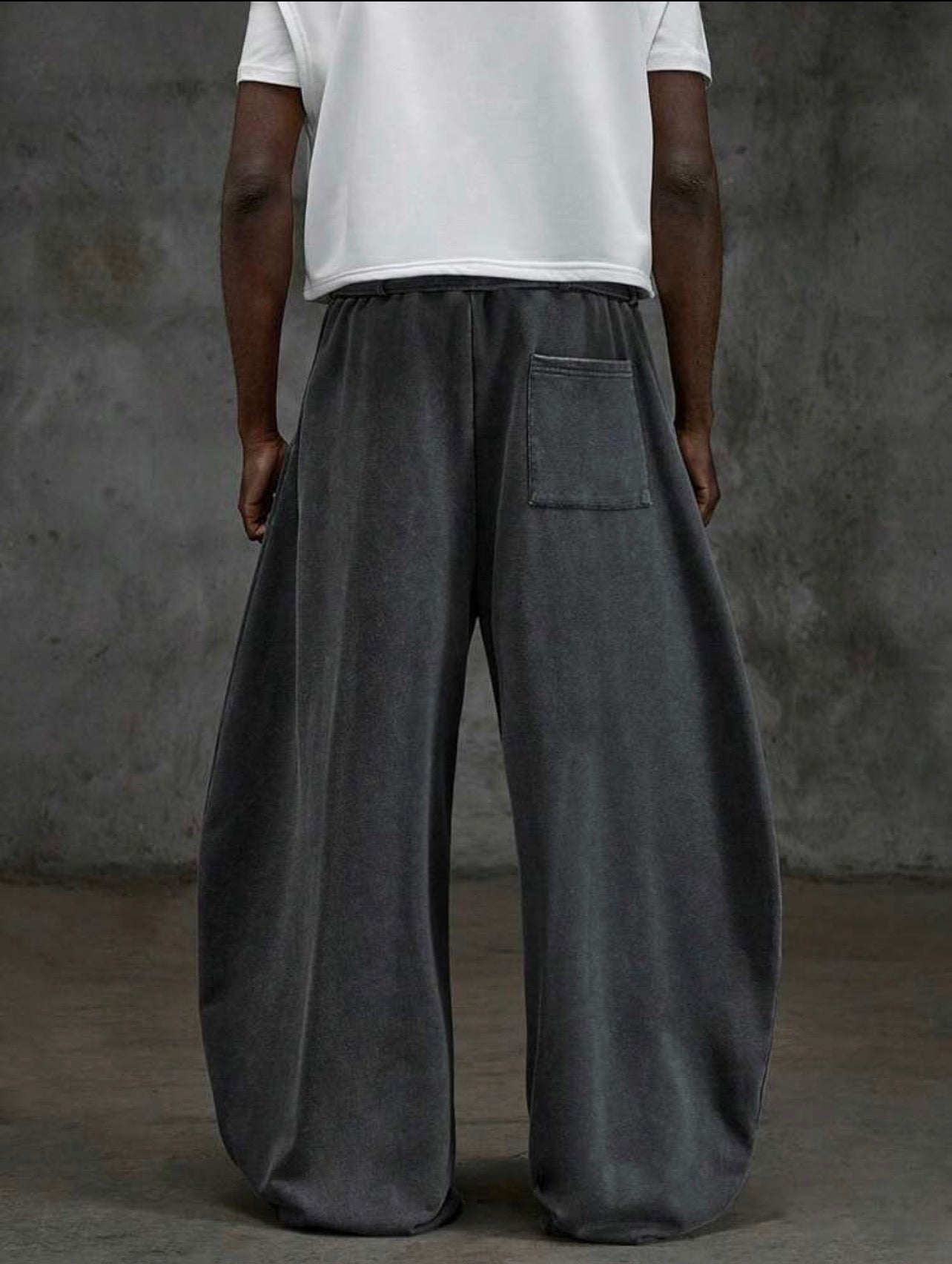 Men’s Washed Graphic Print Loose Sweatpants – Casual Streetwear Joggers