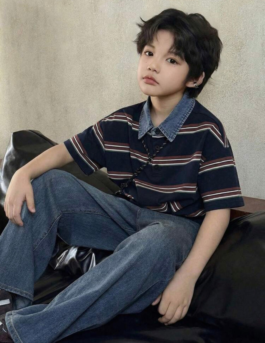 Tween Boys Colorblock Striped Long Sleeve Casual T-Shirt