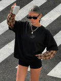 Women’s Contrast Color Knit T-Shirt – Casual Short Sleeve Top