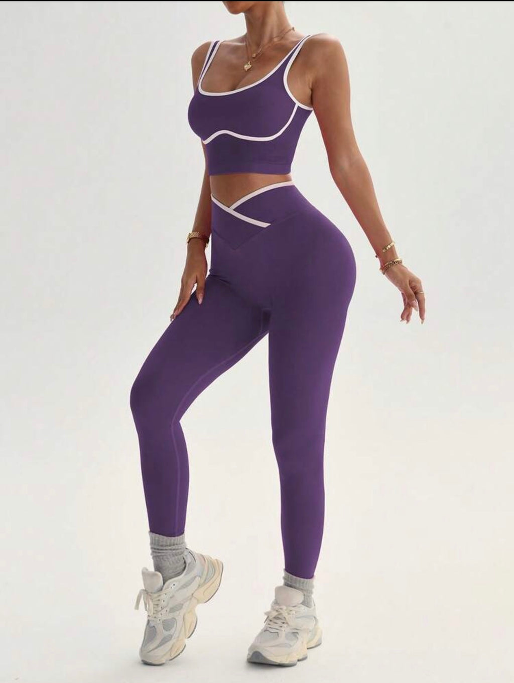 Women’s Seamless Colorblock Sports Set, Two-Piece Yoga & Workout Activewear