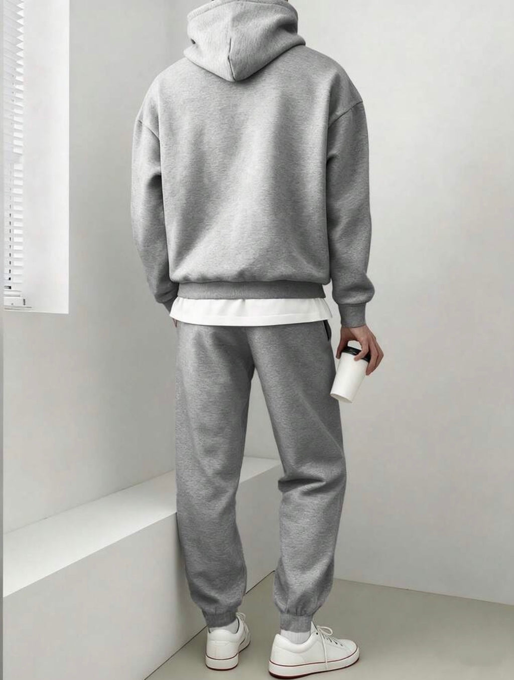 Men’s Horse Logo Hoodie & Sweatpants Two-Piece Sportswear Set – Casual Autumn Outfit