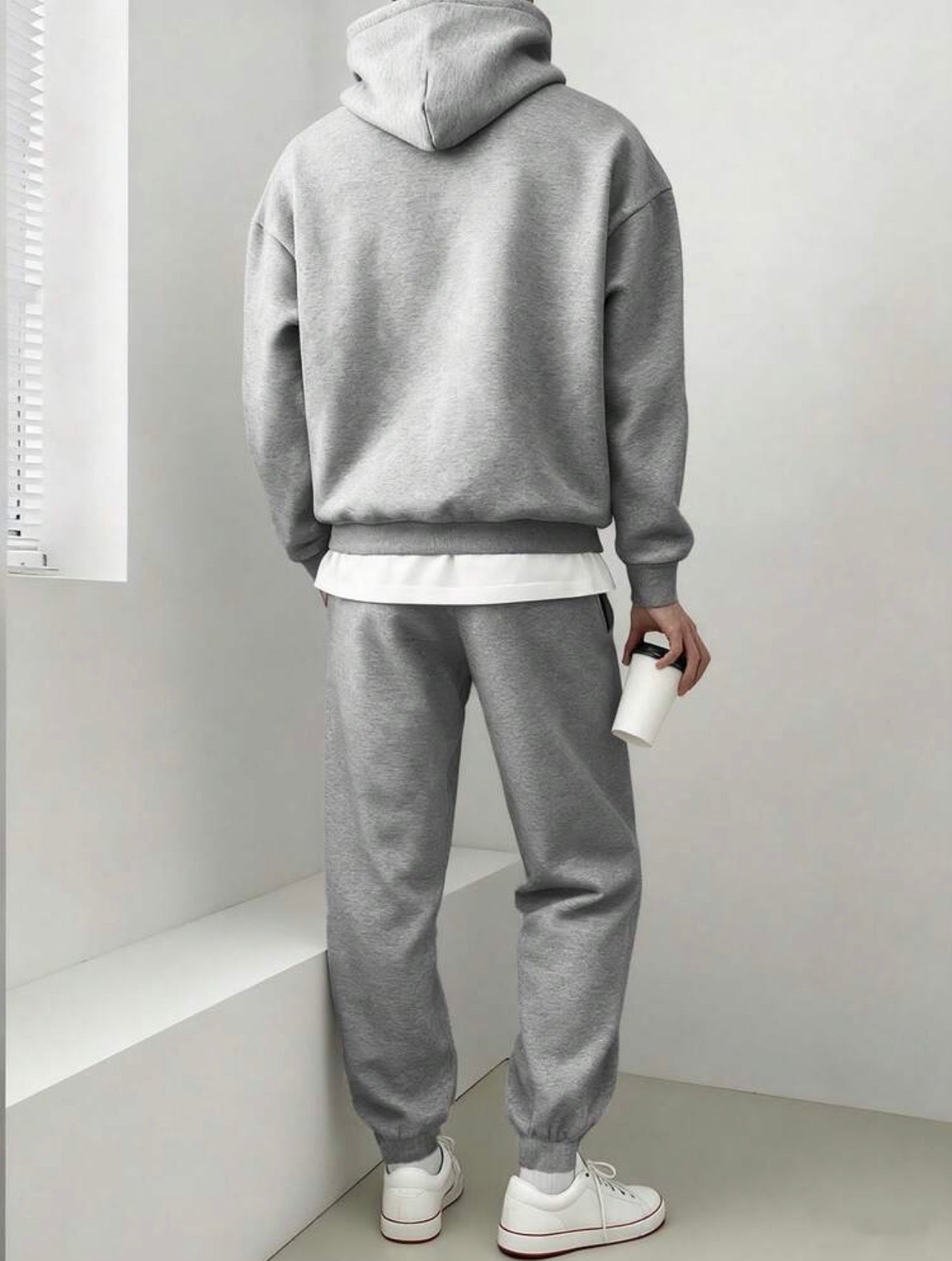 Men’s Horse Logo Hoodie & Sweatpants Two-Piece Sportswear Set – Casual Autumn Outfit